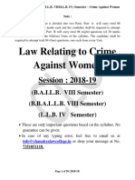 Crime Against Women (English) 2019