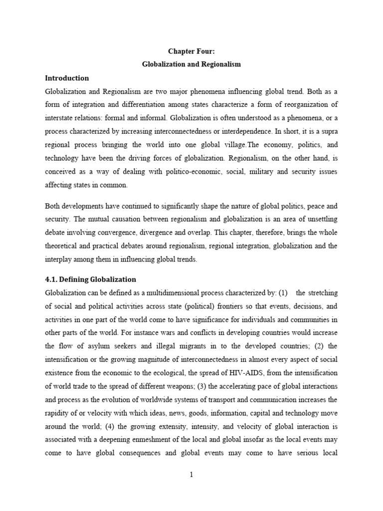 Globalization vs. Regionalism Explained | PDF | Globalization | Governance