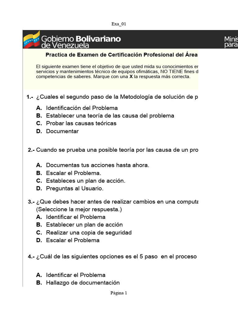 Examen de Certificación CompTIA A+ 220-901 | PDF | Arranque | Bios