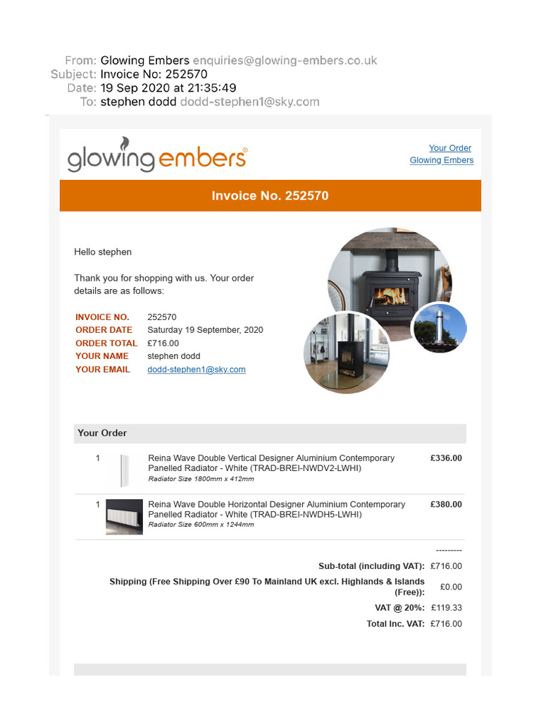 Invoice No 252570 | Download Free PDF | Mail | Receipt