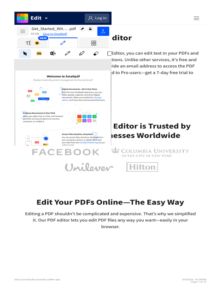 Smallpdf Edit Pdf