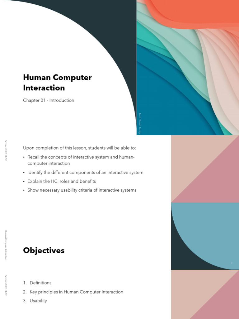 HCI L01 (En) | PDF | Human–Computer Interaction | Usability