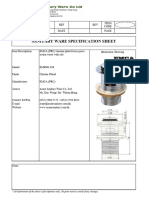 Sanitary Ware Specification Sheet