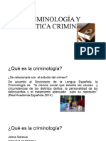 Criminología y Política Criminal