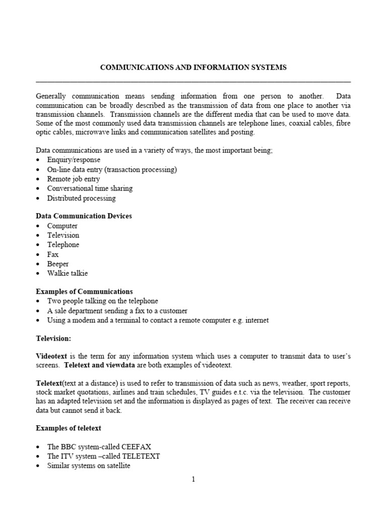 Communications And Information Systems Pdf Internet World Wide Web