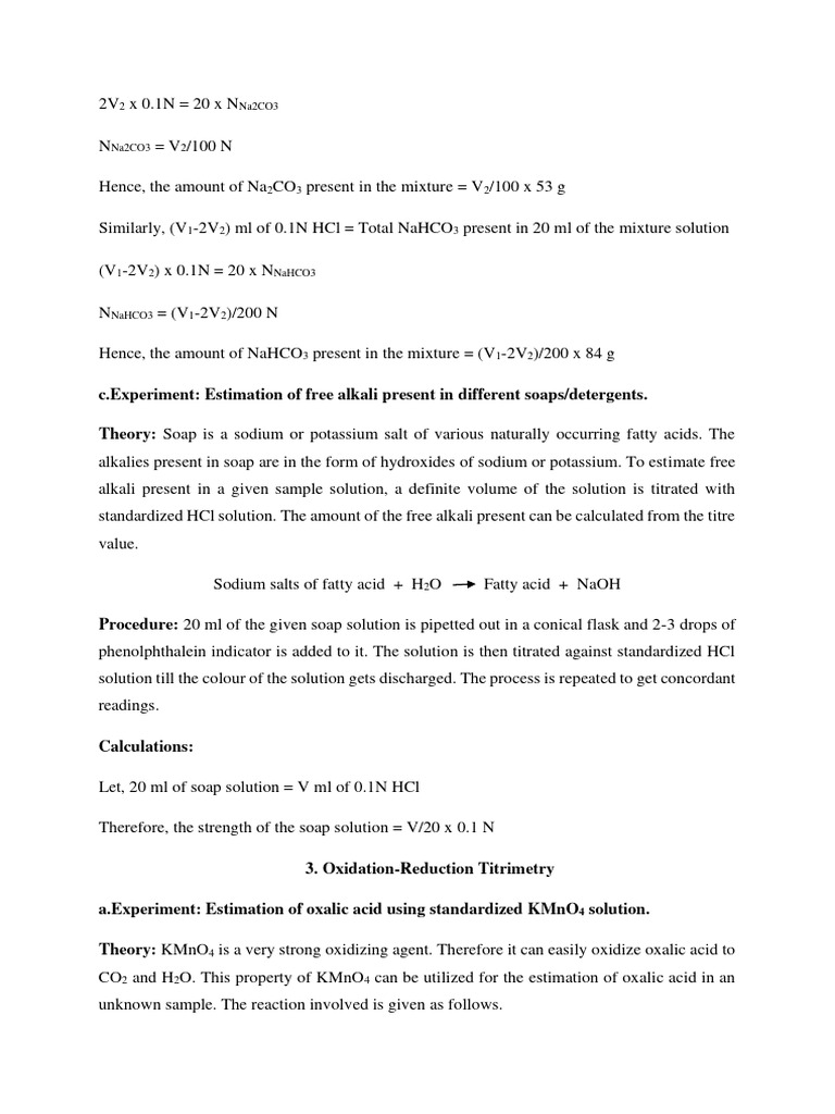 Fe Using Kmno4 PDF Titration Chemistry
