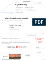 Church Welcome Speech