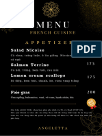 Menu Món Pháp