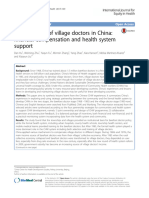 Development of Village Doctors in China Financial Compensation and Health System SupportInternational Journal For Equity in Health