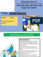 Inheritance and Variation