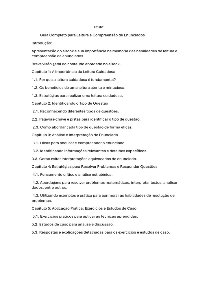Leitura Cuidadosa e Compreensão de Enunciados | PDF | Pensamento ...