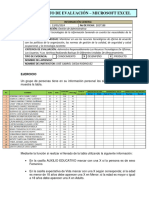 Instrumento de Evaluación - Microsoft Excel: Ejercicio