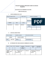 Formato de Hoja de Ruta para Incorporar Información Sobre Las Semanas de Gestión