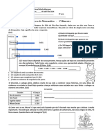 Prova de Matemática 1º Bi - 2º Ano