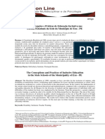 As Concepções e Práticas de Educação Inclusiva