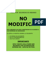 Tarjeta de Seguridad de Andamio Verde