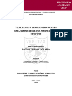 Tecnologías y Servicios en Ciudades Inteligentes Desde Una Perspectiva de Negocios