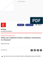 What Are Vladimir Putin's Military Intentions in Ukraine? - The Economist