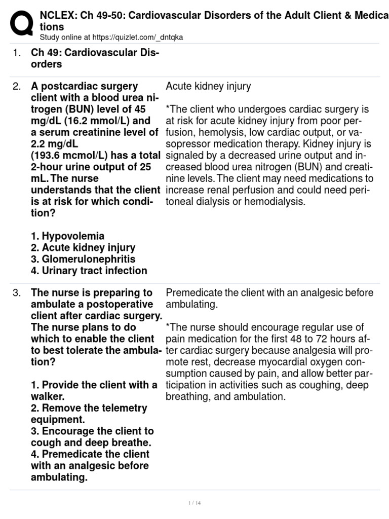 Adult Client With Cardiovascular Disorder | PDF | Cardiopulmonary 