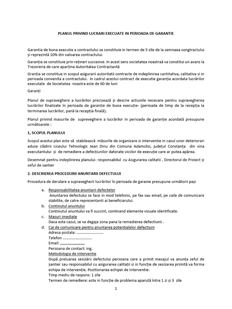 Plan Garantie | PDF