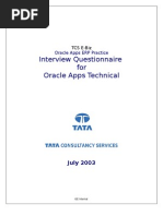 Interview Questionnaire - Technical