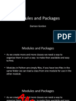 Modules and Packages: Damian Gordon