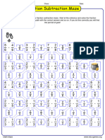 Fraction Subtraction Maze