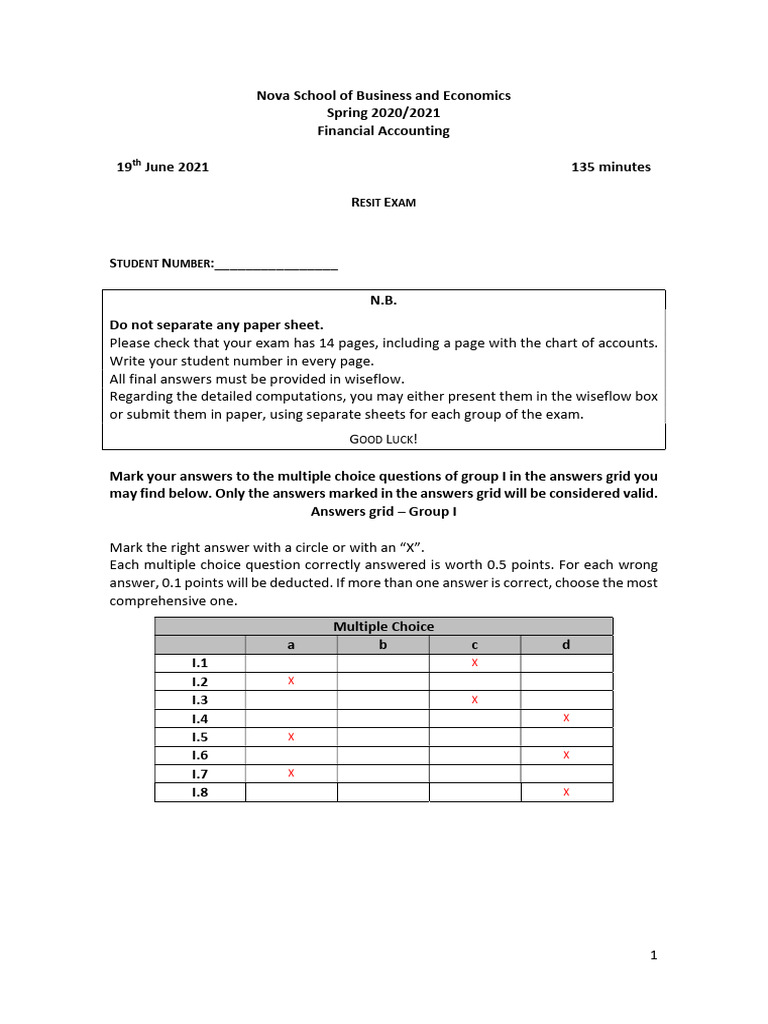Financial Accounting Resit Exam 2021 | PDF | Debits And Credits ...