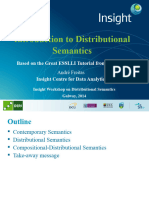 Introduction To Distributional Semantics