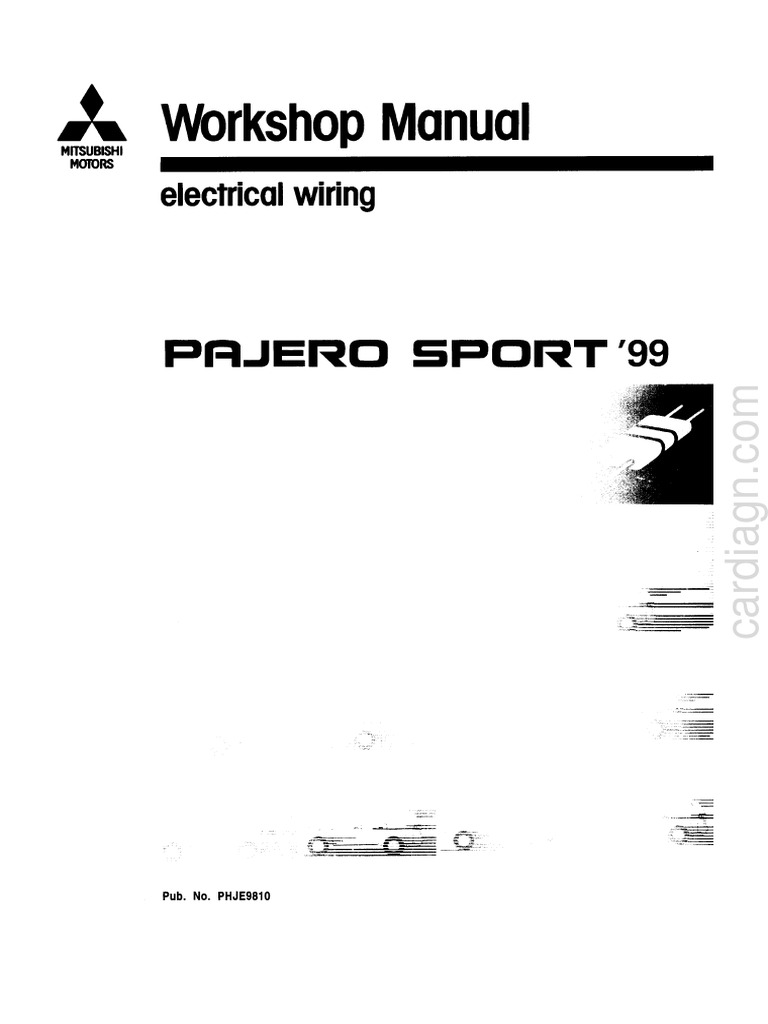 Manual Mitsubishi Pajero Sport PDF PDF