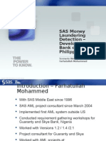SAS Money Laundering Detection - Development Bank of The Philippines