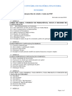 PF 01.1 PERÍCIA CONTÁBIL EM MATÉRIA FINANCEIRA - Sumário Maio.2019