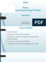 Lecture 9 - Head 3 - Conveyancing and Legal Drafting