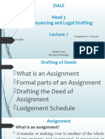 Lecture 7 - Head 3 - Conveyancing and Legal Drafting