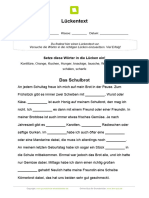 Lueckentext Das Schulbrot