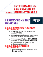 Formater Texte Colonne