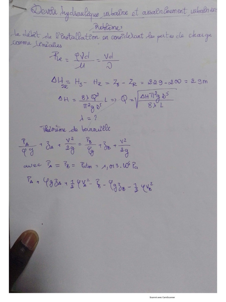 Correction Des Exercices D'hydraulique | PDF