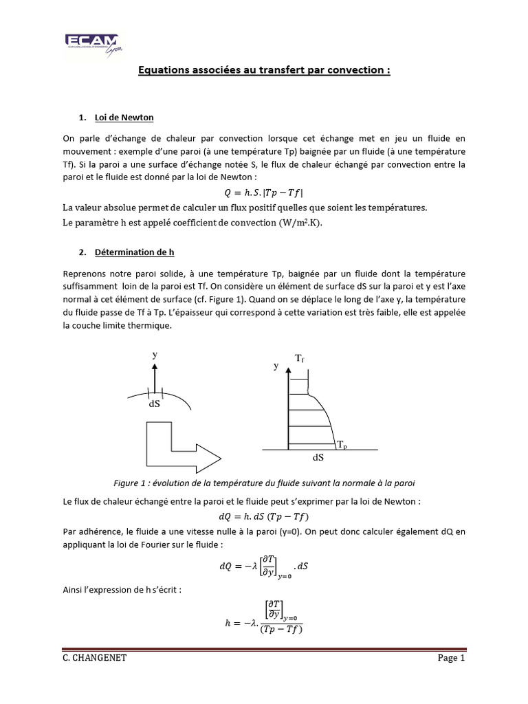 3-Convection Equations | PDF | Transfert thermique | Pression