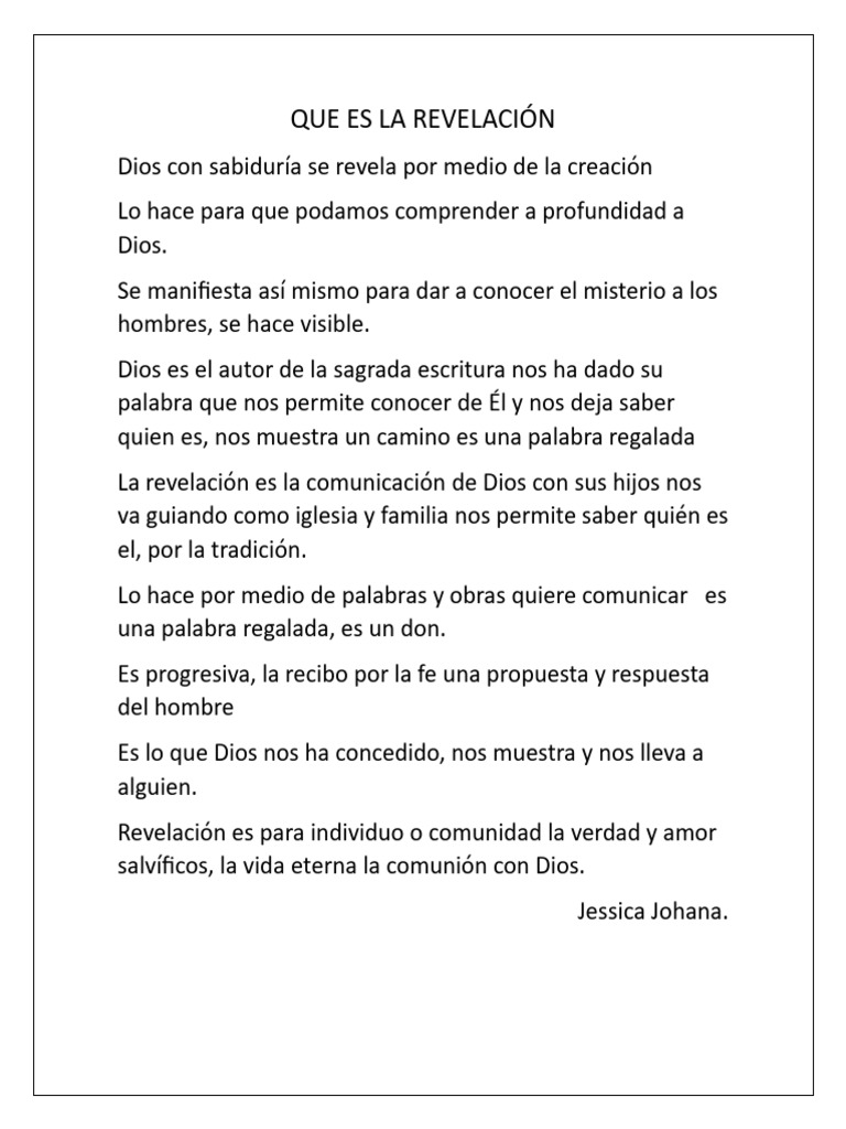 Que Es La Revelación | PDF