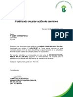 Certificado de Prestación de Servicio1