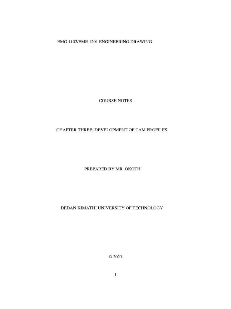 EMG 1102 Engineering Drawing CHAPTER THREE (2023) | PDF | Acceleration ...