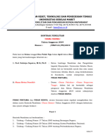 Master Kontrak Penelitian Dikti LPPM Peneliti 1 Tahun Reguler 2019 Pencairan 100 Skema Dosen Pemula Skema P.tesis Magister Skema P.disertasi Doktor