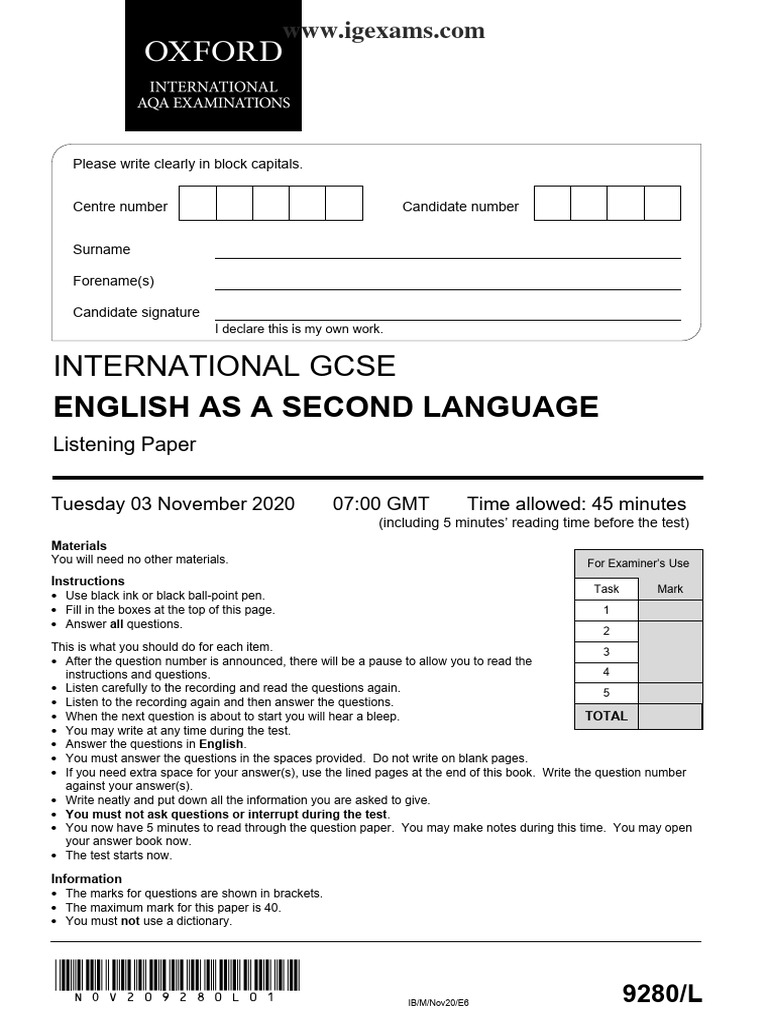 9280 L QP Aqa Nov20.Igcse Files Channel | PDF