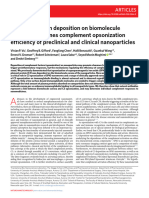 Immunoglobulin Deposition On Biomolecule Corona Determines Complement Opsonization Efficiency of Preclinical and Clinical Nanoparticles