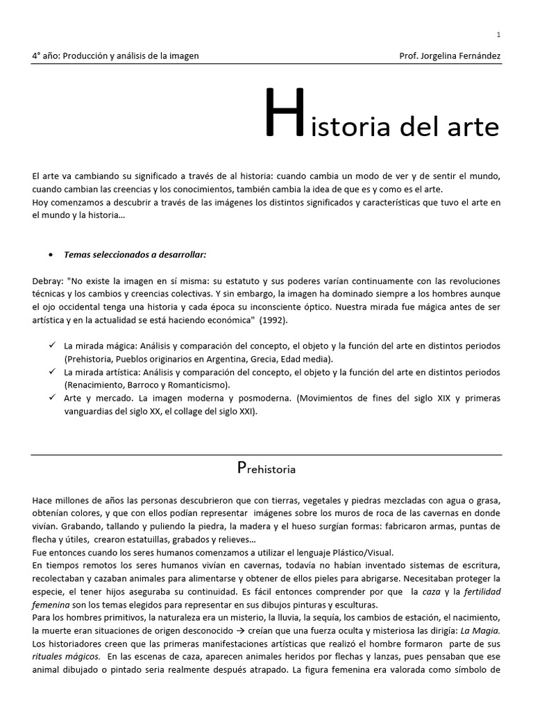 Evolución del Arte a lo Largo de la Historia | PDF | Expresionismo ...