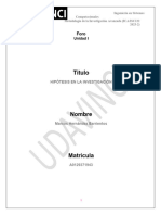 FU1 Hipotesis en La Investigación - MHB