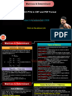 Matrices & Determinant: All 2023 PYQ in CBT and PDF Format