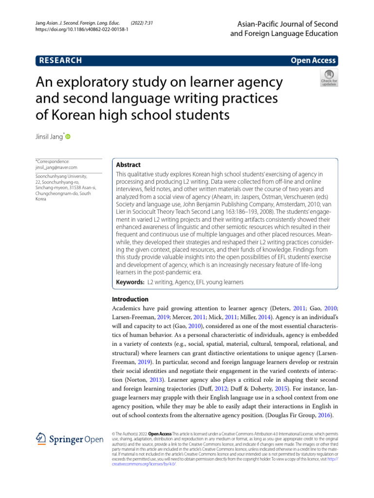 Learner Agency Examples