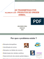 Doenças Transmitidas Por Alimentos - Produtos de Origem Animal