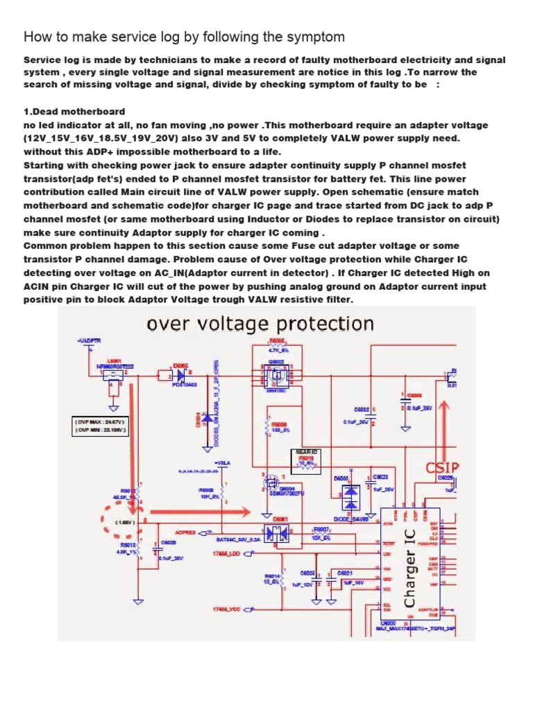 Laptop Motherboard Power Troubleshooting Guide | PDF | Field Effect ...